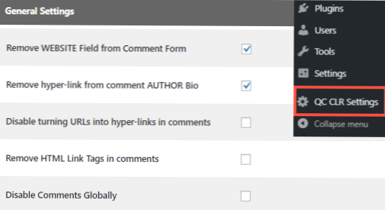 How can I automatically delete comments that contain a URL?