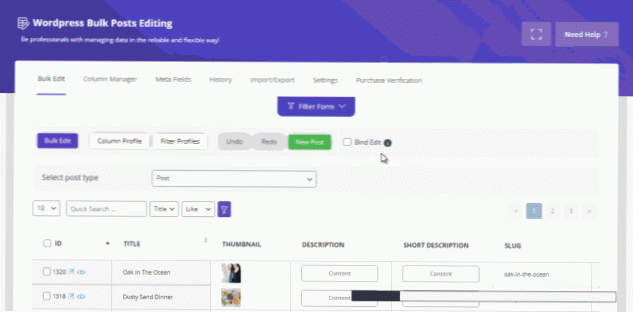 How can I control multiple editing of wordpress posts?