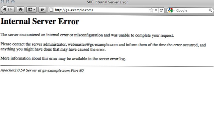 Wie finde ich die Ursache für einen 500-Server-Fehler??