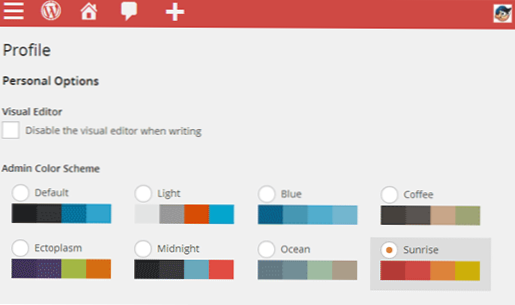 Wie erstelle ich ein neues WP-Admin-Farbschema??
