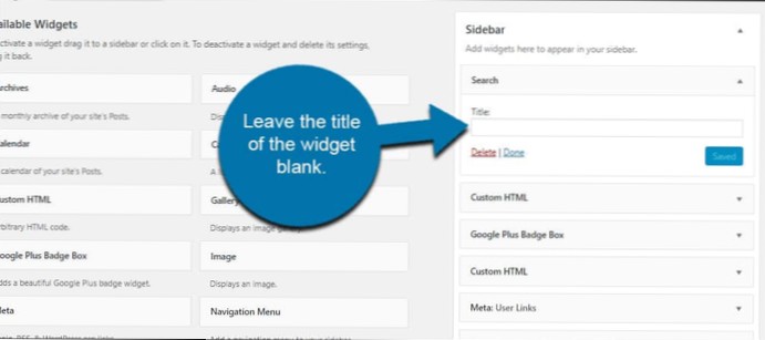 How do I deactivate widgets by name?