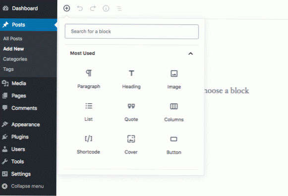 How do I hide the UI for specific Gutenberg Blocks?