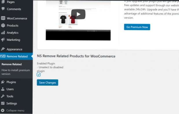 How do you reactive related products on WooCommerce when it has been disabled?