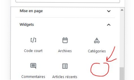 Comment autoriser votre widget personnalisé en tant que bloc dans l'éditeur gutemberg