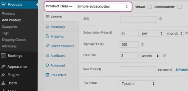 How to change a WooCommerce Subscription Deposit and Monthly Payment?
