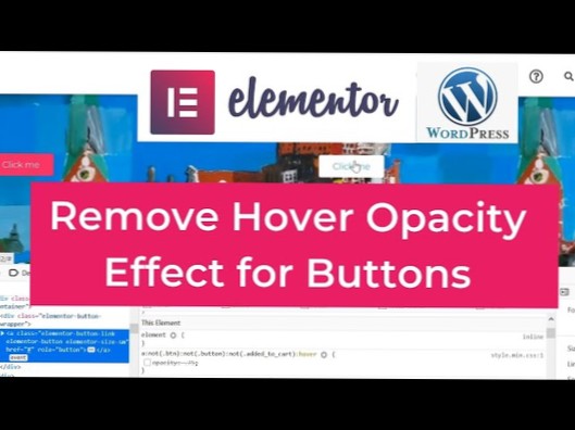 Come disabilitare l'effetto hover in Wordpress ed Elementor?