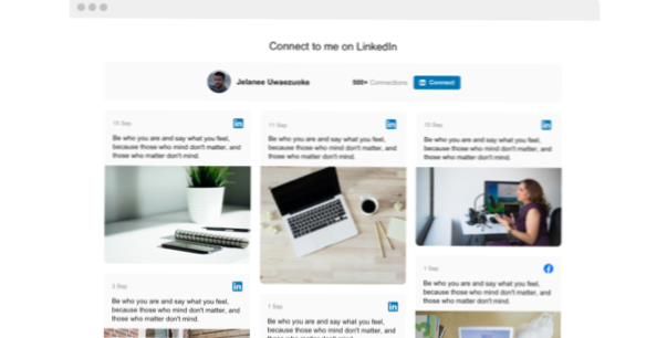 Hvordan vise LinkedIn-feed / firmaoppdateringer på WordPress-nettstedet?