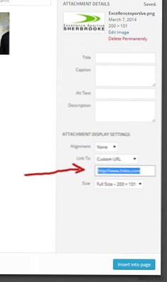 comment obtenir une URL de pièce jointe personnalisée?