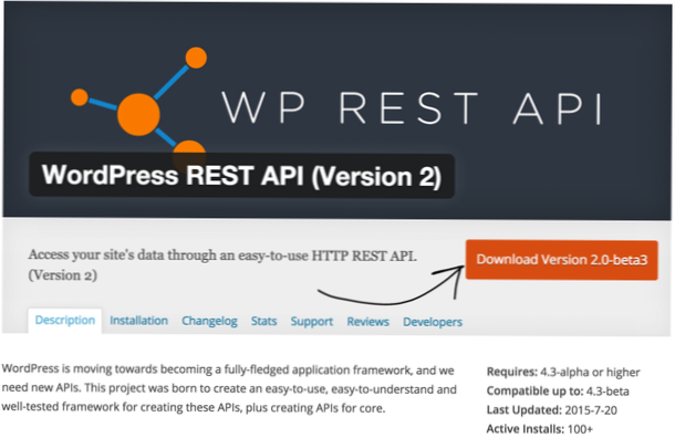 come sapere che un plugin wordpress supporta l'utilizzo dell'API?