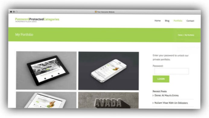 Come rendere una pagina sia “privata” che “protetta da password”