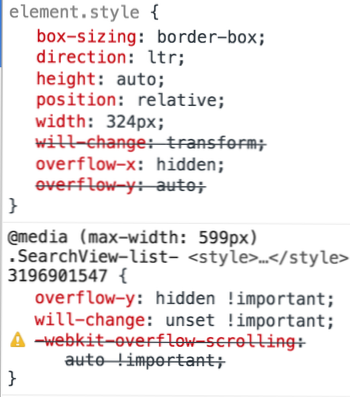 How to NOT override inline css rules