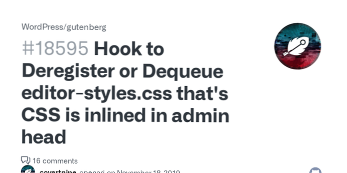 Sådan tilsidesættes Gutenberg-admin CSS