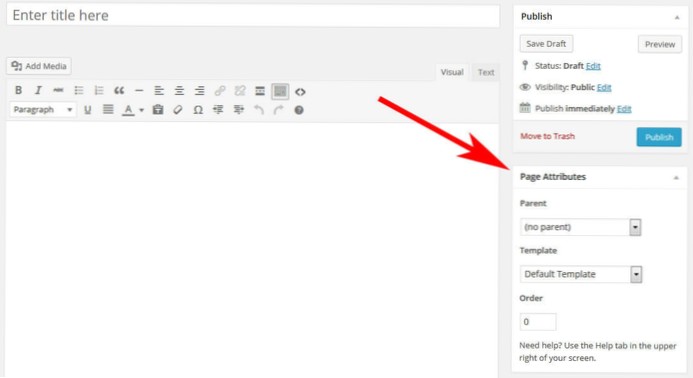 How to select what posts goes into which custom page template?