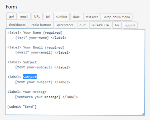 Jak nastavit výchozí hodnotu pole Kontaktní formulář 7 pomocí atributu shortcode? [Zavřeno]