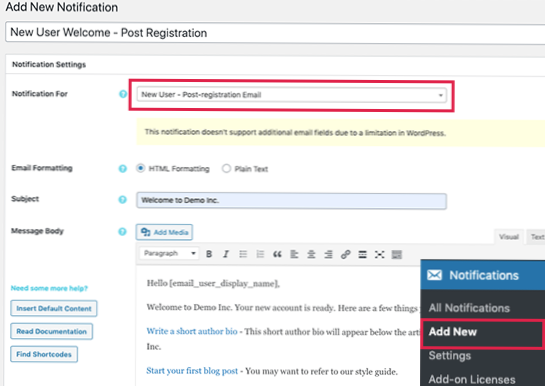 Come impostare personalizzato dall'indirizzo e-mail in wp