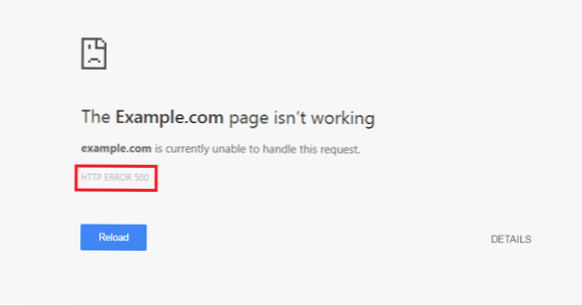 Erreur HTTP 500 dans un petit site WordPress