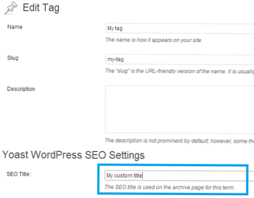 Jeg vil redigere taggemalen ved å legge til tekst som viser alle kodene fra de oppførte innleggene
