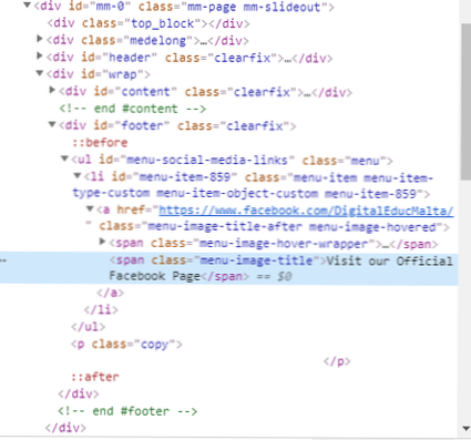 I hvilken katalog finner jeg en spesifikk HTML-kode på WordPress-siden min? Noe av det ser ut til å mangle etter å ha sjekket alle sidene [lukket]