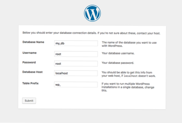 WordPress installieren - Localhost