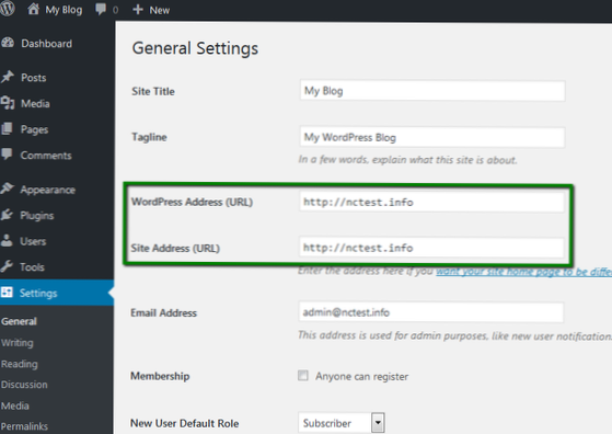 C'è comunque da formattare il mio URL EndPoint in WordPress??