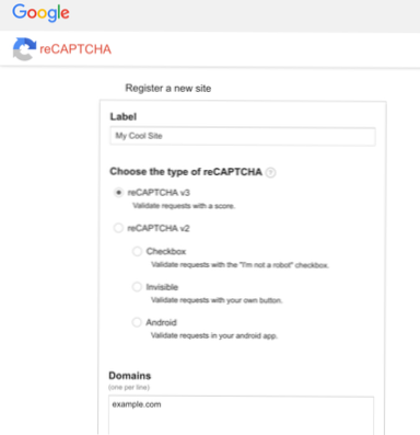 Problemer med å legge Recaptcha v3 til Wordpress-registrering