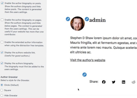 Link Author's Website in Author Bio