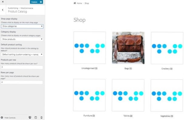 Gjør WooCommerce produktkategorier bare vise bilder på hjemmesiden