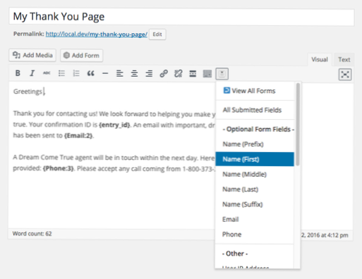 Îmbinați etichetele în Forma gravitației cu mai multe etape?