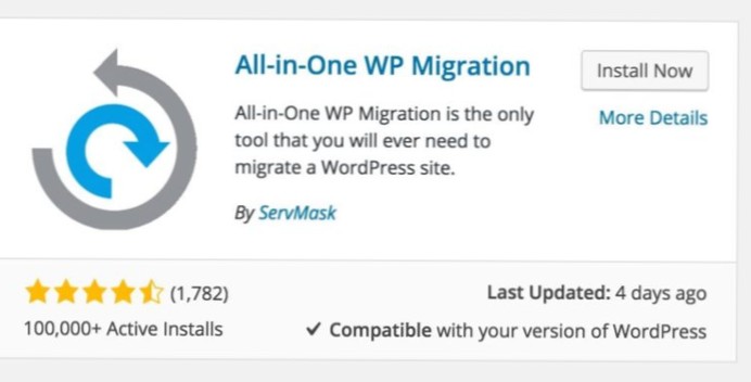 Migrace webů wordpress prostřednictvím localhost a ubuntu