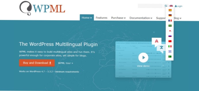 Vícejazyčný web s různým obsahem a vzhledem