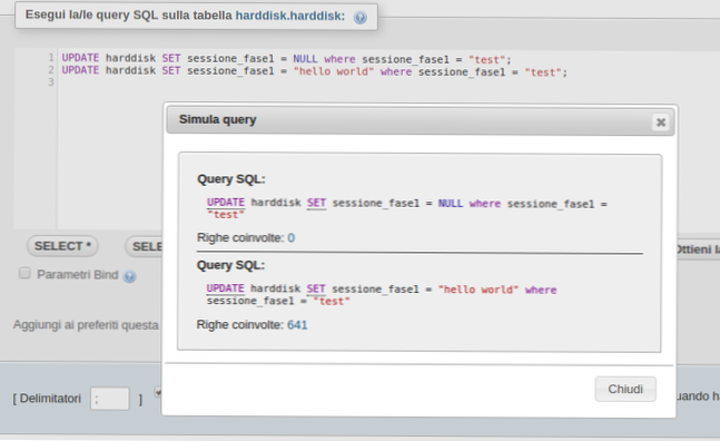 MySQL opdater tekstfelt med '