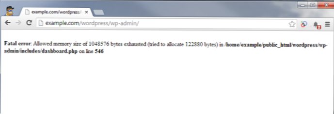 Php Fatal error. Blank wordpress admin panel