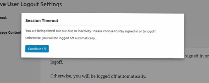 Prevent Wordpress Automatic Logout