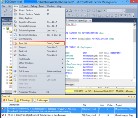 problème avec la requête sql