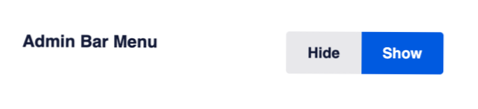 Entfernen Sie All in One Pack aus der Admin-Leiste