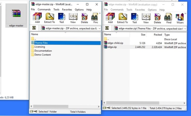 Re-Zip oder Extrahieren von Themes aus WordPress-Site-Dateien