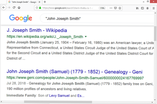 Search query with quotes