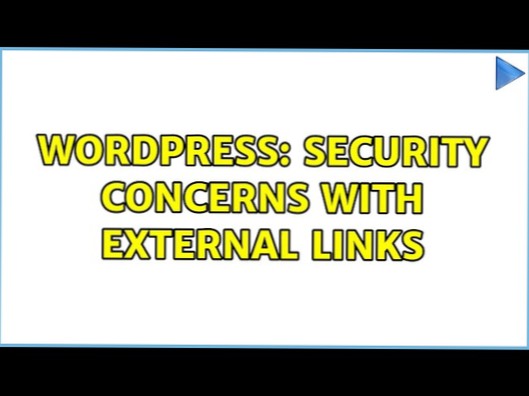 Security concerns with external links