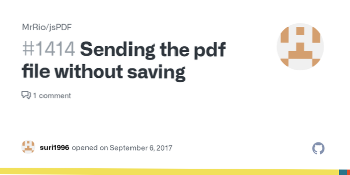 Envío de documentos jsPDF al servidor