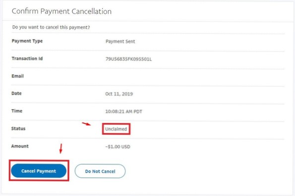 Imposta PayPal con un'e-mail errata per errore