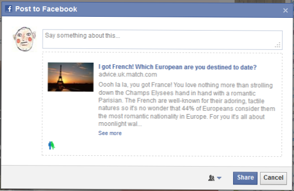 SHARING TO FACEBOOK - FROM DYNAMICALLY GENERATED PAGE