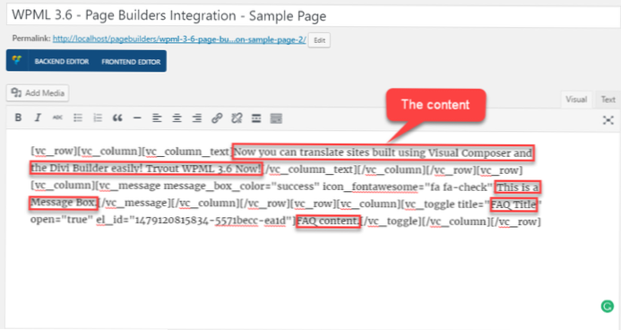 O código curto é executado ao editar a página