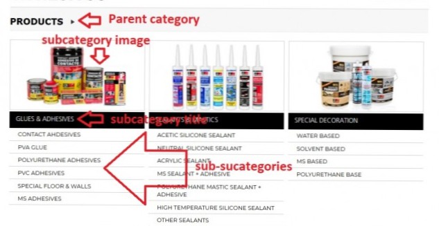 Show the subcategory name based on current product