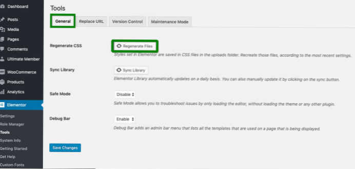 SSL Pannello di amministrazione ed elemento che interrompono parzialmente