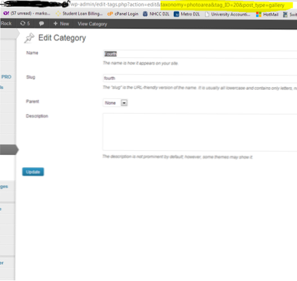 Consulta fiscal para campo de taxonomia personalizado
