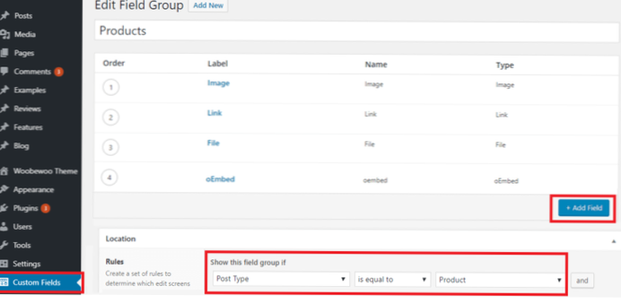 Taxonomie cpt mit acf