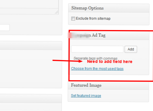 Problemas para adicionar imagem em destaque personalizada para taxonomia personalizada TERMOS
