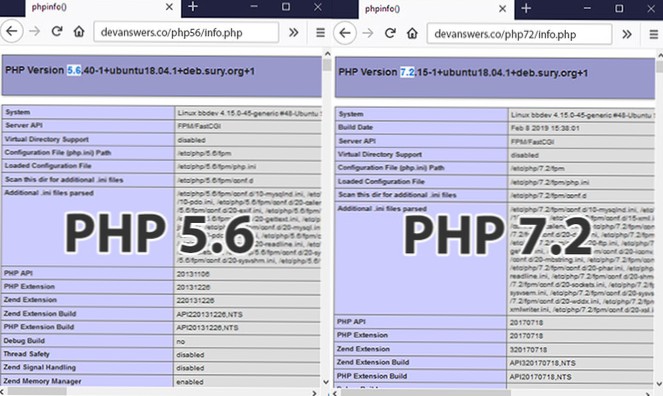 Ubuntu Server / PHP Jak zajistím, aby WP používalo nejnovější verzi PHP na mém serveru?