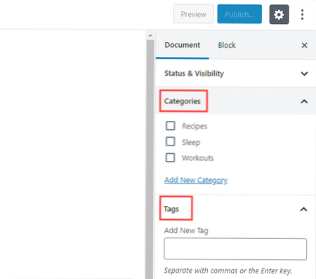 Não é possível adicionar várias categorias a uma postagem no Wordpress