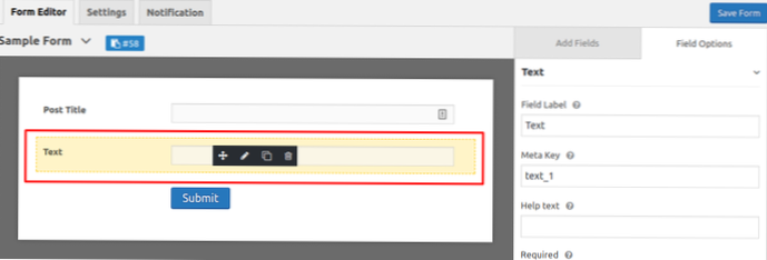 Update Post Meta in Front End with a form